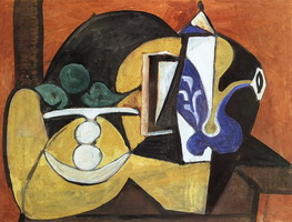Pablo Picasso. Still Life with Fruit Dish and coffee maker