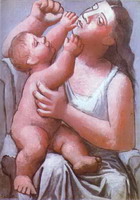 Pablo Picasso. Theme:  Mother and Child.