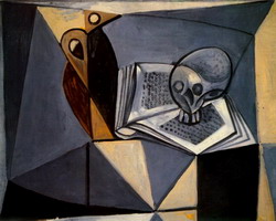 Pablo Picasso. skull and book (tete de mort and book)