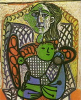 Pablo Picasso. Claude in the arms of his mother