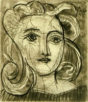 Pablo Picasso. Head of a Woman (Françoise Gilot)