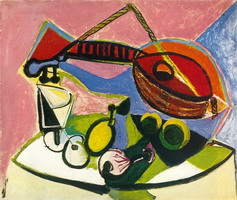 Pablo Picasso. Still life has l`instrument music