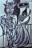 Pablo Picasso. Minotaur and His Wife