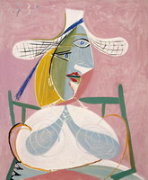 Pablo Picasso. Seated Woman with a Straw Hat