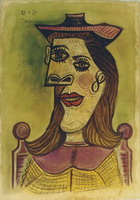 Pablo Picasso. Head of a Woman with Hat
