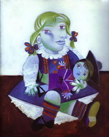 Pablo Picasso. Portrait of Maya with her Doll