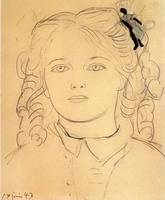 Pablo Picasso. Maya in her hair a cloth doll