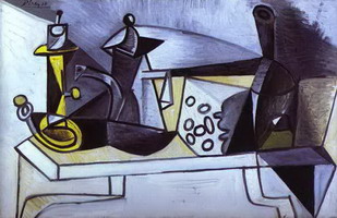 Pablo Picasso. Still life with cheese, 1944