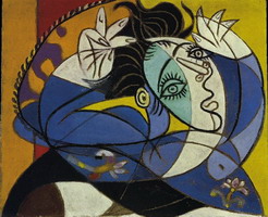 Pablo Picasso. Woman with arms leves [Head of Dora Maar]