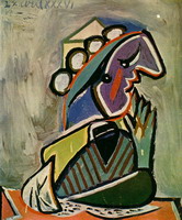 Pablo Picasso. Portrait of woman in wheelchair