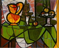 Pablo Picasso. Pitcher and fruit cup