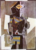 Pablo Picasso. Harlequin with guitar (if you want)