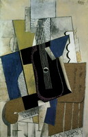 Pablo Picasso. Guitar and Newspaper, 1915