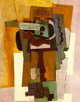 Pablo Picasso. Guitar on a pedestal