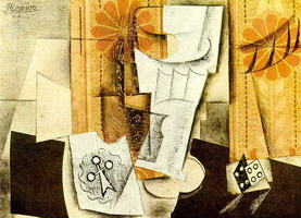 Pablo Picasso. Glass, ace of clubs and