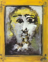 Pablo Picasso. Man head in a frame