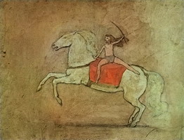 Equestrienne riding