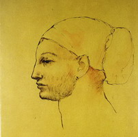 Pablo Picasso. Woman's head in a bun - Profile