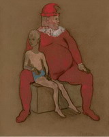 Pablo Picasso. Jester and young acrobate2