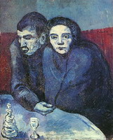 Pablo Picasso. Couple in cafe
