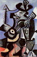 Pablo Picasso. Musician [Musketeer guitar]