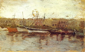 Pablo Picasso. Alicante saw the boat, 1895