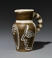 Pablo Picasso. Grey Engraved Pitcher