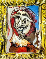 Pablo Picasso. Bust of man frames