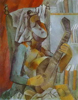 Pablo Picasso. Woman Playing the Mandoline