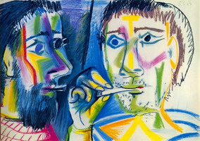 Pablo Picasso. Two smokers (Heads)