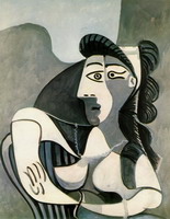 Pablo Picasso. Woman in an armchair (Bust)