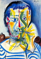 Pablo Picasso. Bust of man with cigarette II